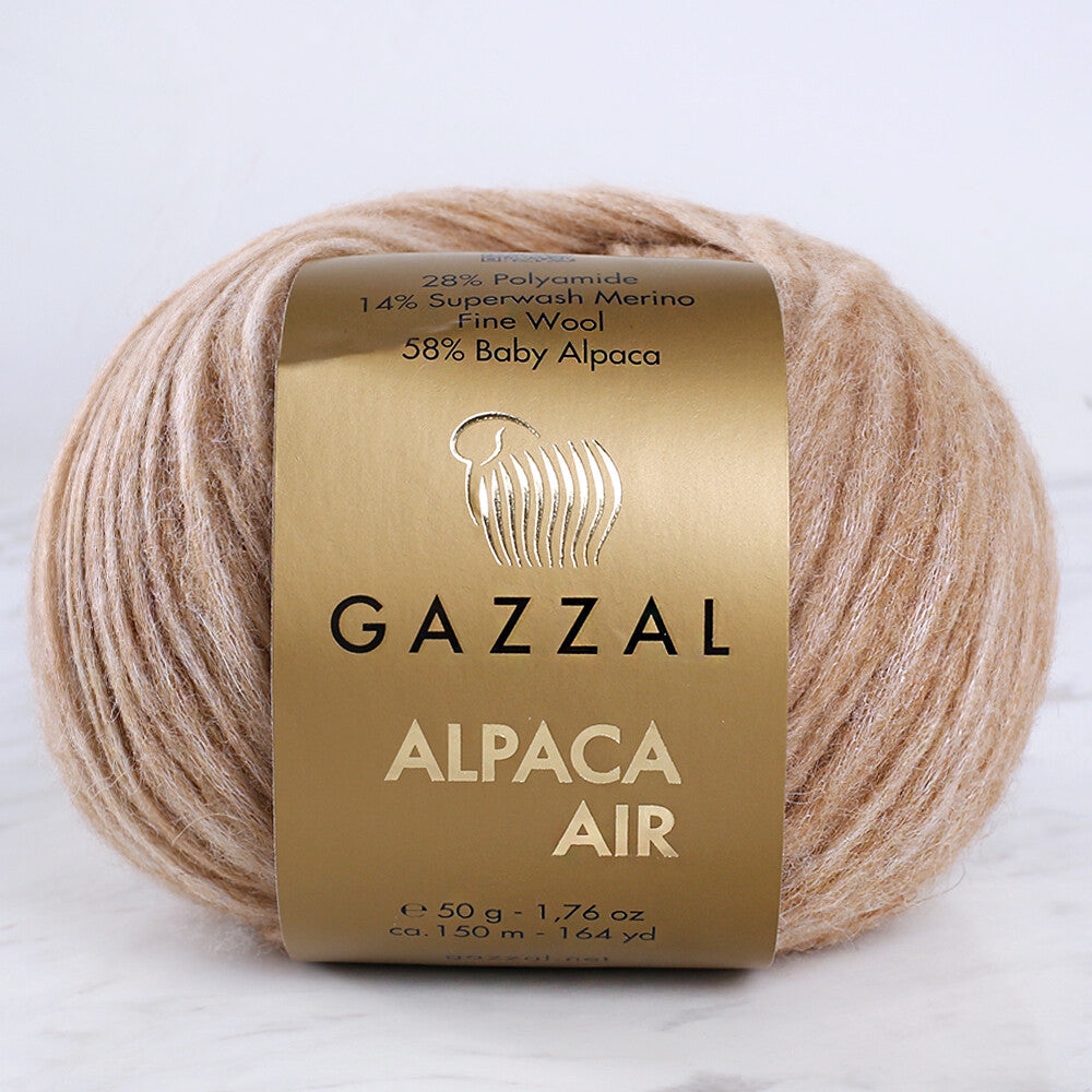 Gazzal Alpaca Air Knitting Yarn , Coffee - C:75