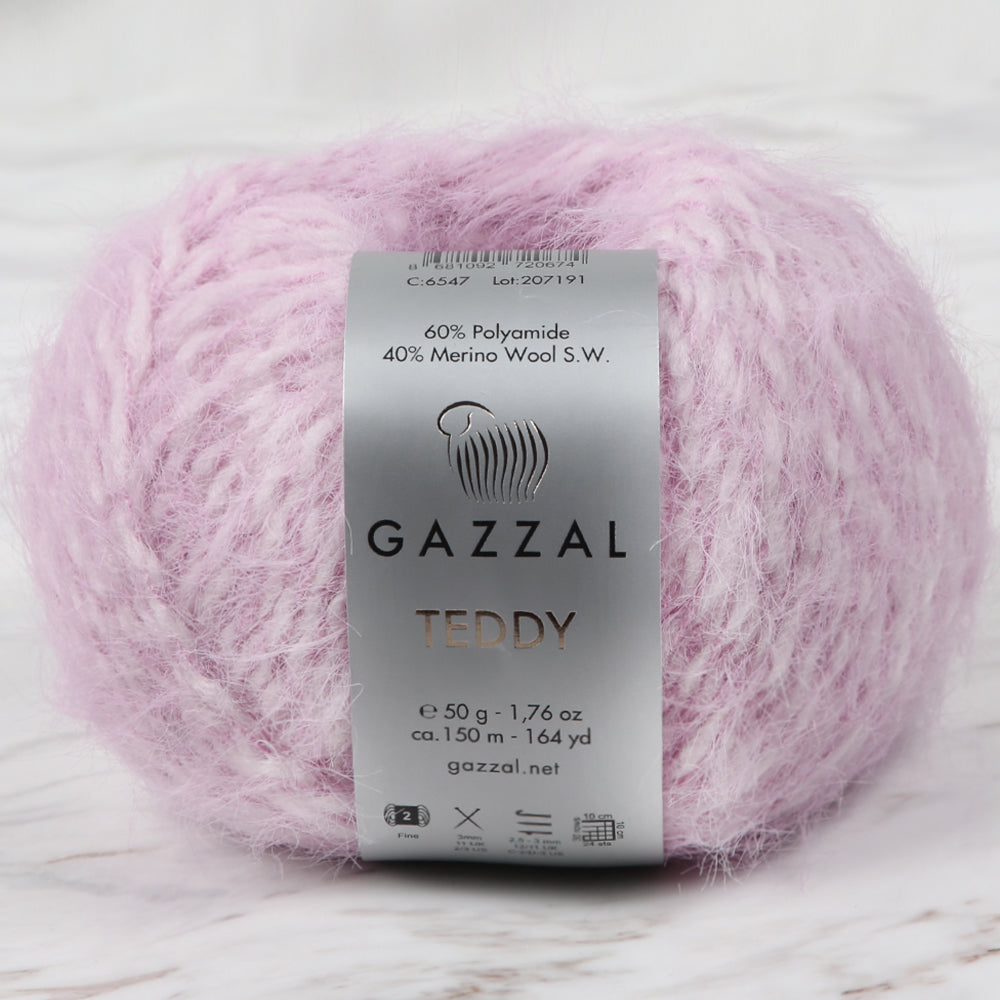 Gazzal Teddy Hand Knitting Yarn, Lilac - 6547