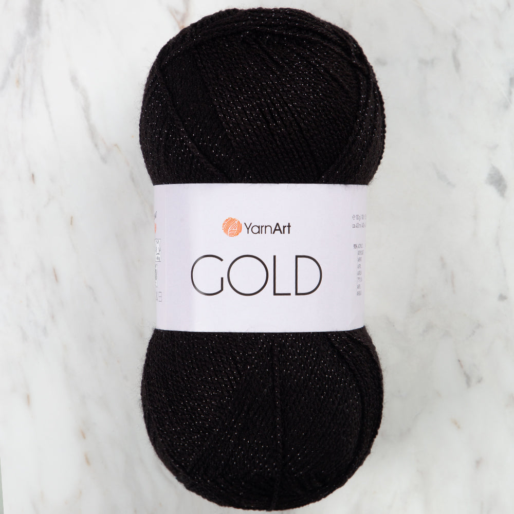 Yarnart GOLD Knitting Yarn, Black - 9038