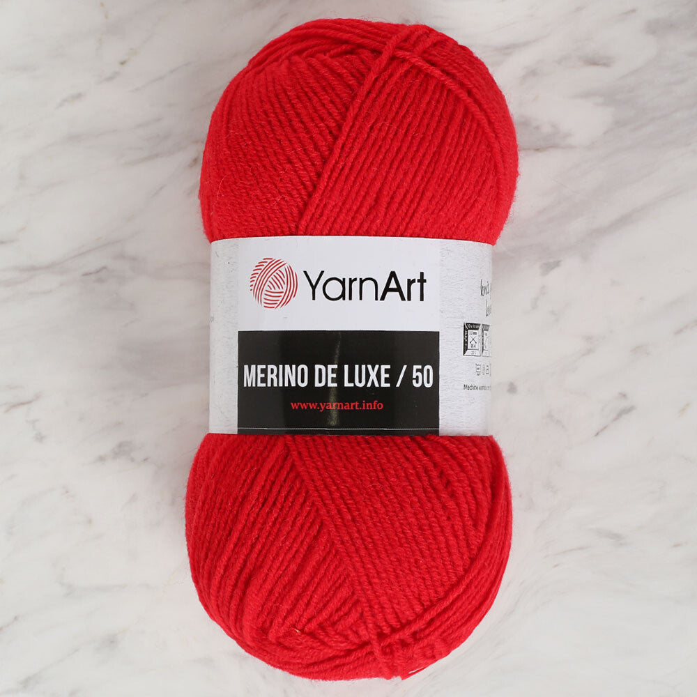 Yarnart Merino de Luxe / 50 Yarn, Red - 156