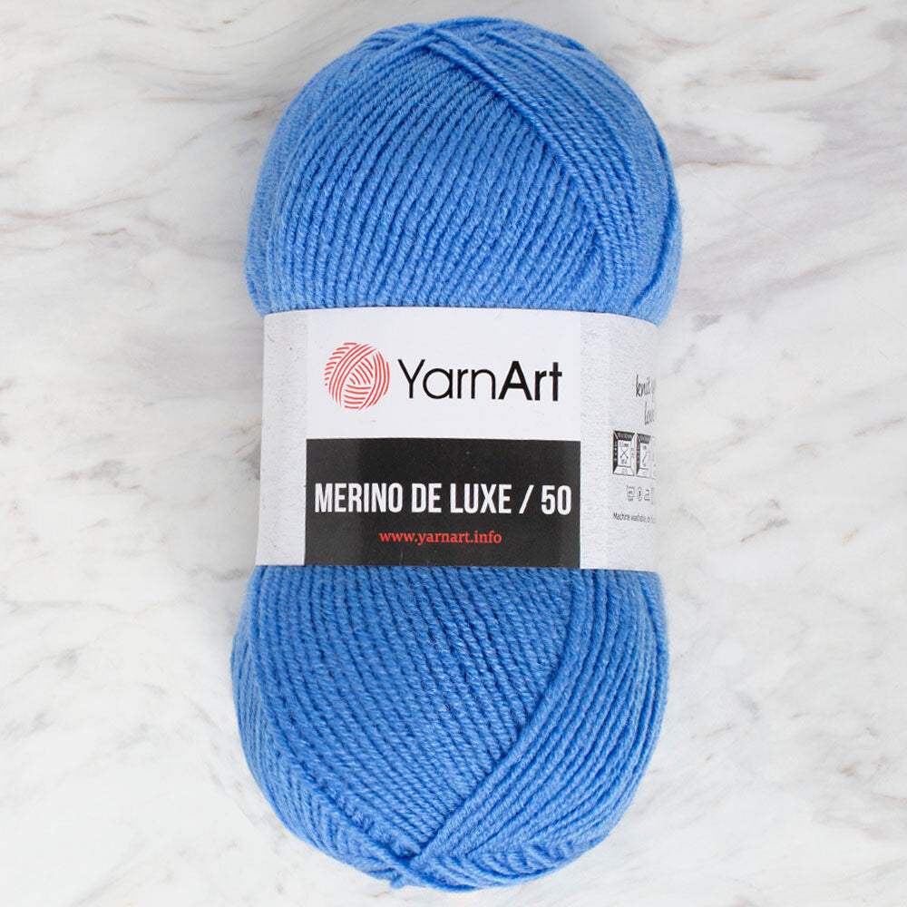 Yarnart Merino de Luxe / 50 Yarn, Blue - 600