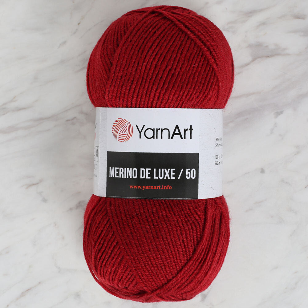 Yarnart Merino de Luxe / 50 Yarn, Dark Red - 3024