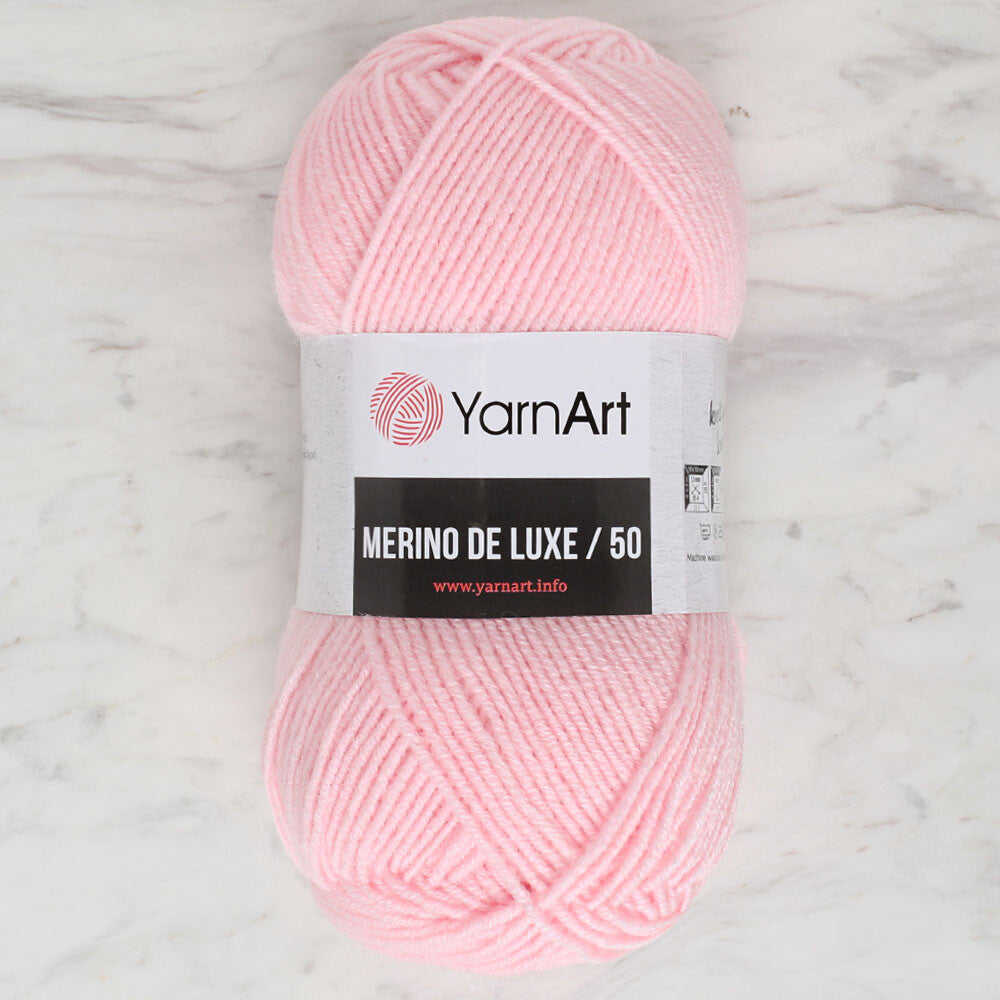 Yarnart Merino de Luxe / 50 Yarn, Baby Pink - 217