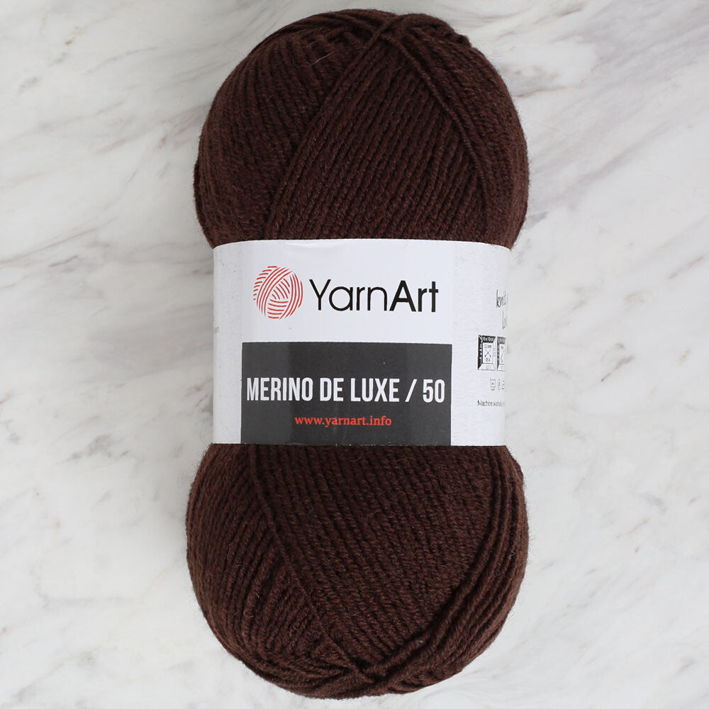 Yarnart Merino de Luxe / 50 Yarn, Dark Brown - 116