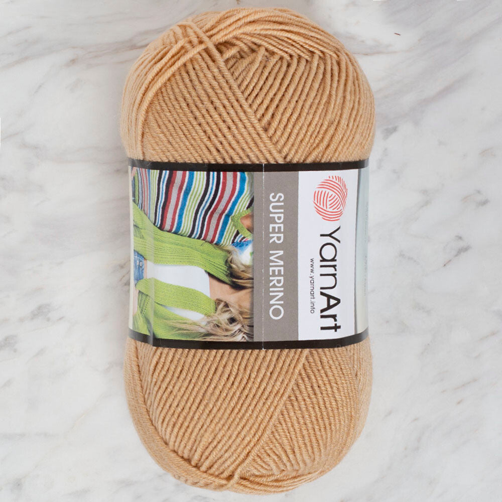 Yarnart Super Merino Yarn, Beige - 219