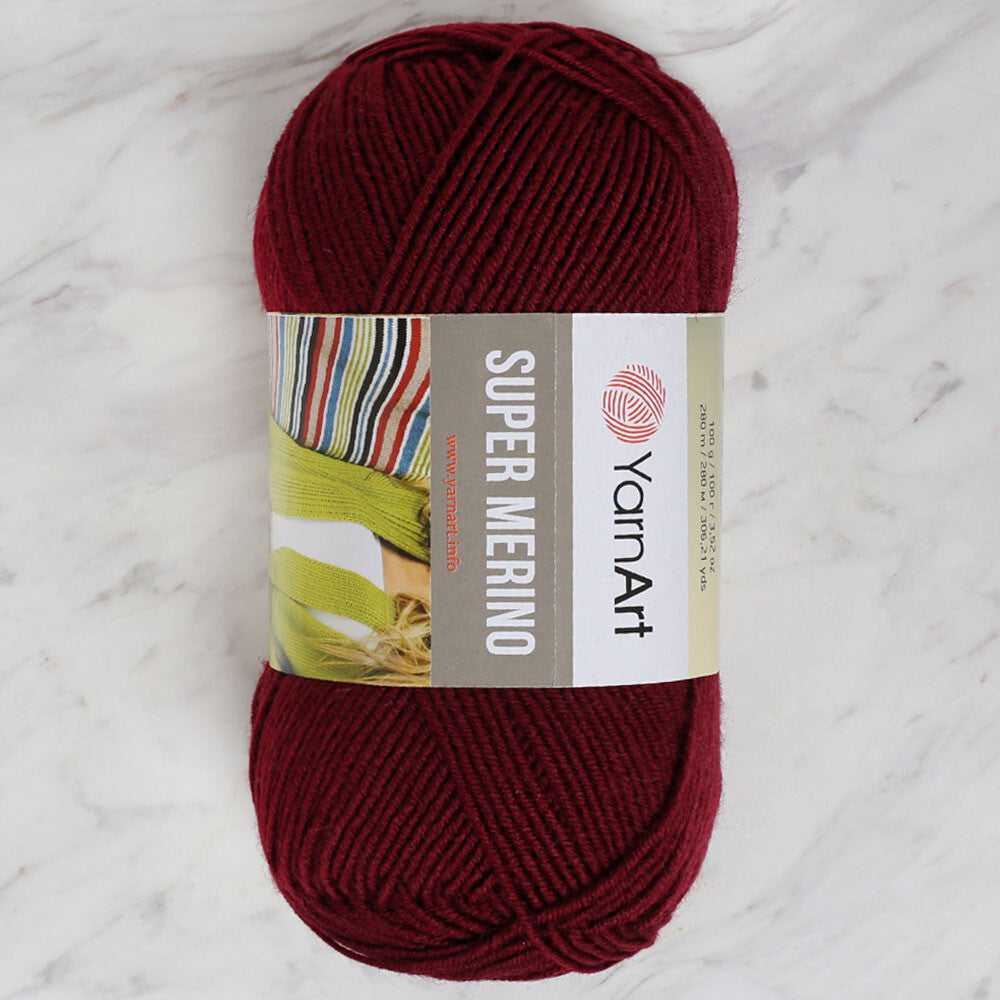 Yarnart Super Merino Yarn, Claret - 999