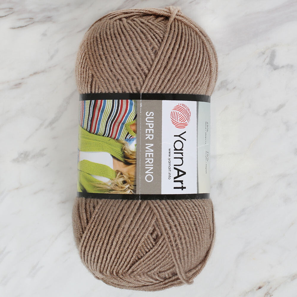 Yarnart Super Merino Yarn, Beige - 257