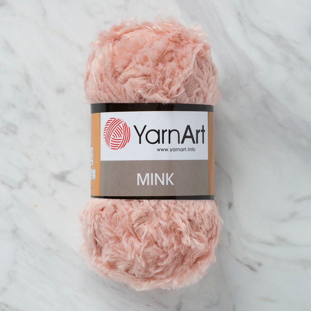 YarnArt Mink 50gr Fluffy Yarn, Powder Pink - 341
