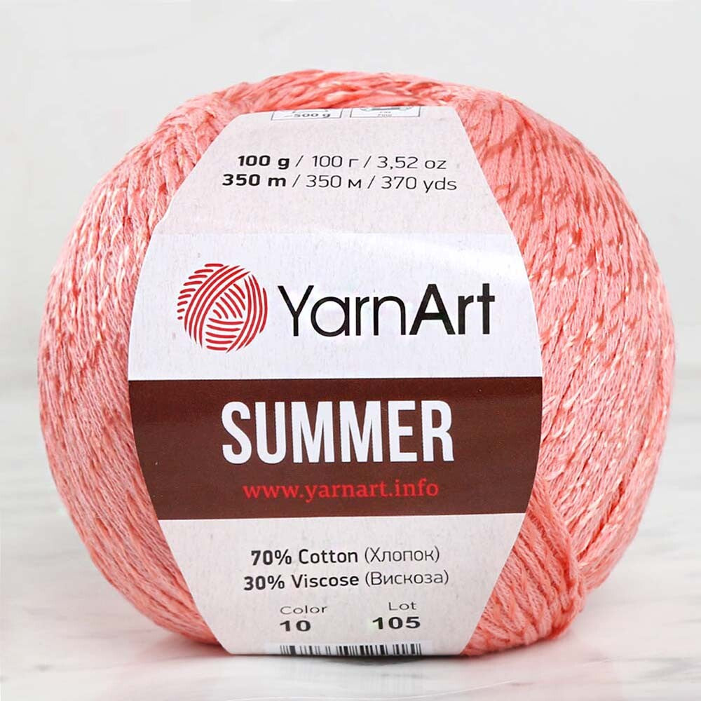 YarnArt Summer Yarn, Vermilion- 10