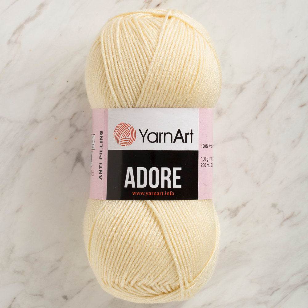 YarnArt Adore Anti-Pilling Yarn, Cream - 331