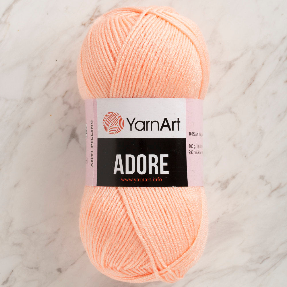 YarnArt Adore Anti-Pilling Yarn, Pinkish Orange - 333