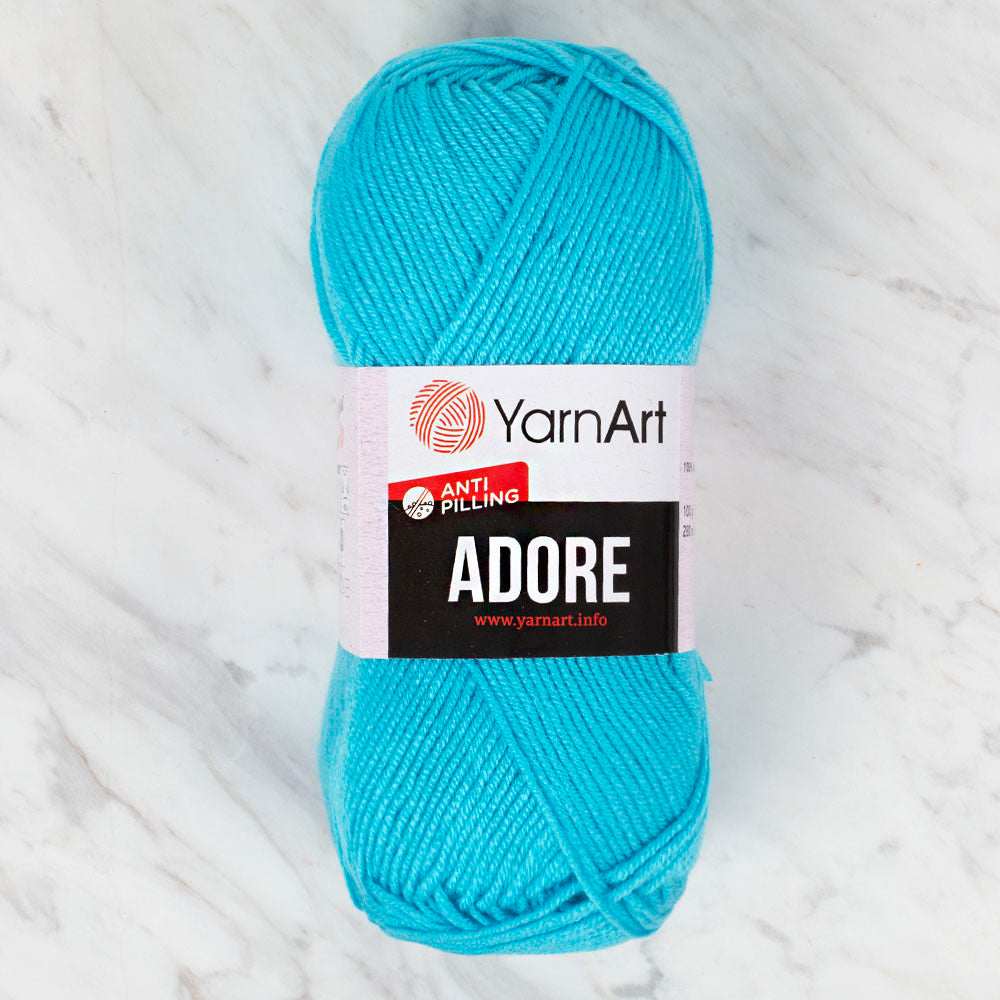 YarnArt Adore Anti-Pilling Yarn, Turquoise - 343