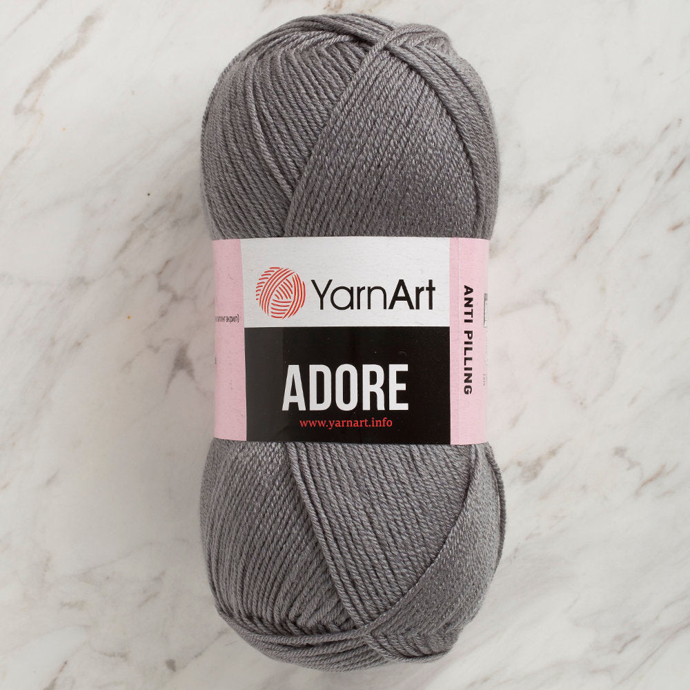 YarnArt Adore Anti-Pilling Yarn, Grey - 347