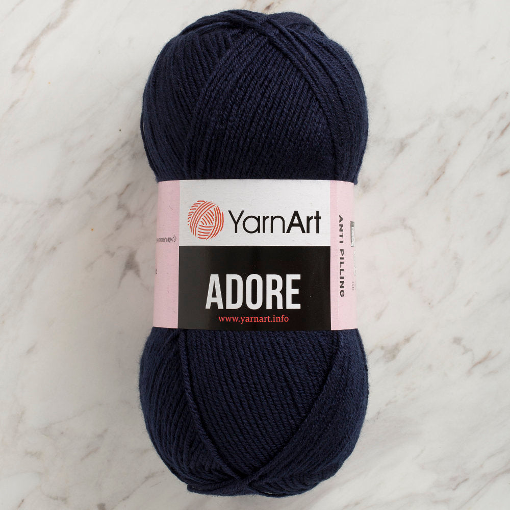 YarnArt Adore Anti-Pilling Yarn, Navy - 351