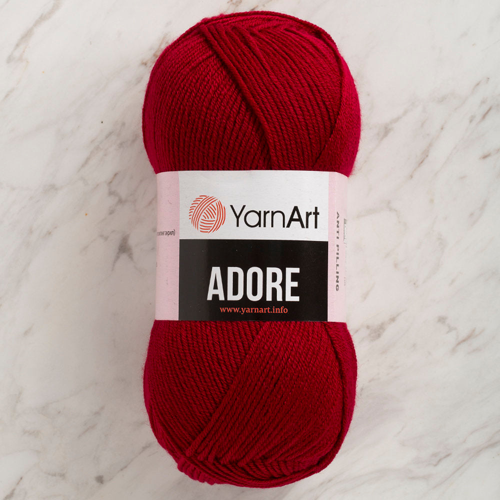 YarnArt Adore Anti-Pilling Yarn, Red - 353