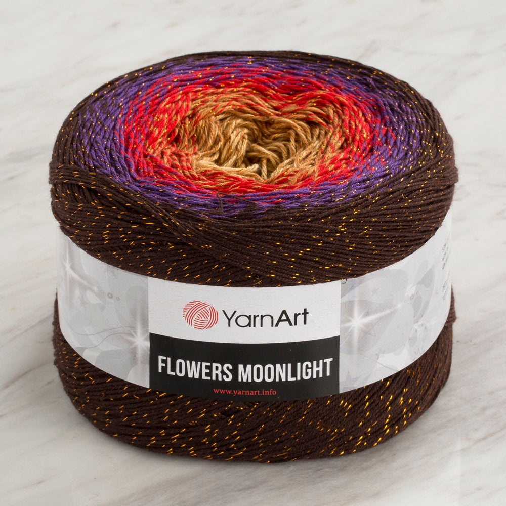 YarnArt Flowers Moonlight Cotton Lurex (Glitter) Gradient Yarn -3265