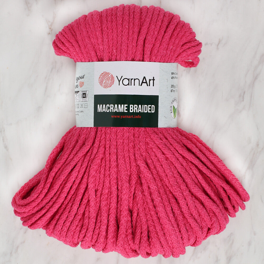 YarnArt Macrame Braided Knitting Yarn, Fuchsia -771