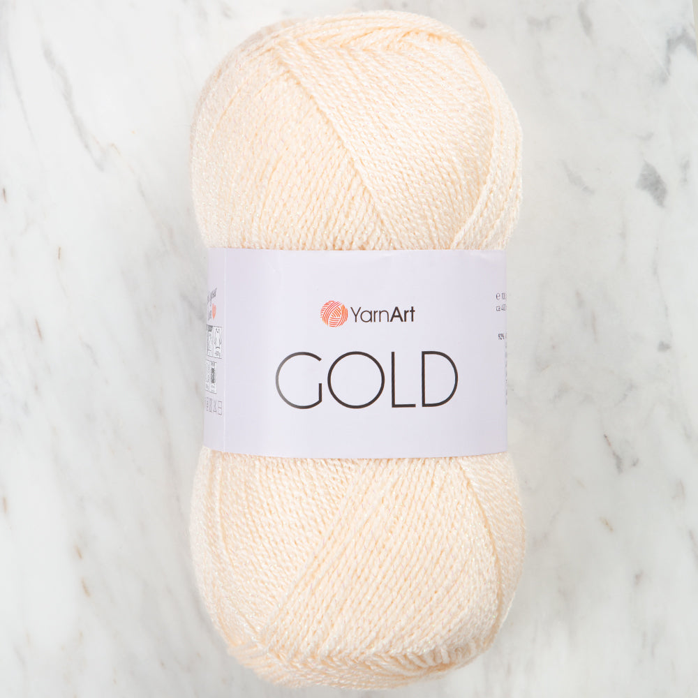 Yarnart GOLD Knitting Yarn, Cream - 9854