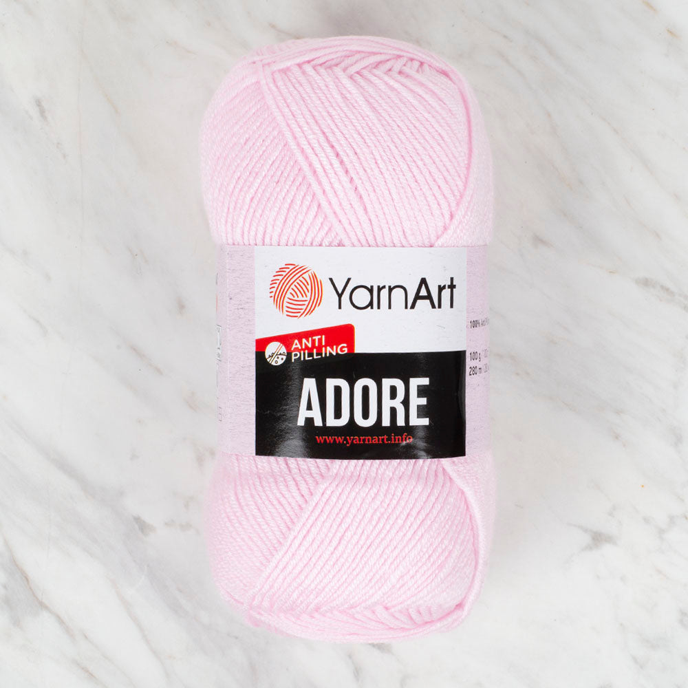 YarnArt Adore Anti-Pilling Yarn, Light Pink - 361