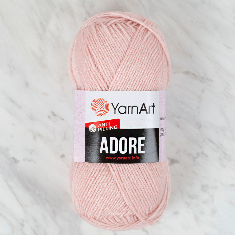 YarnArt Adore Anti-Pilling Yarn, Powder Pink - 364