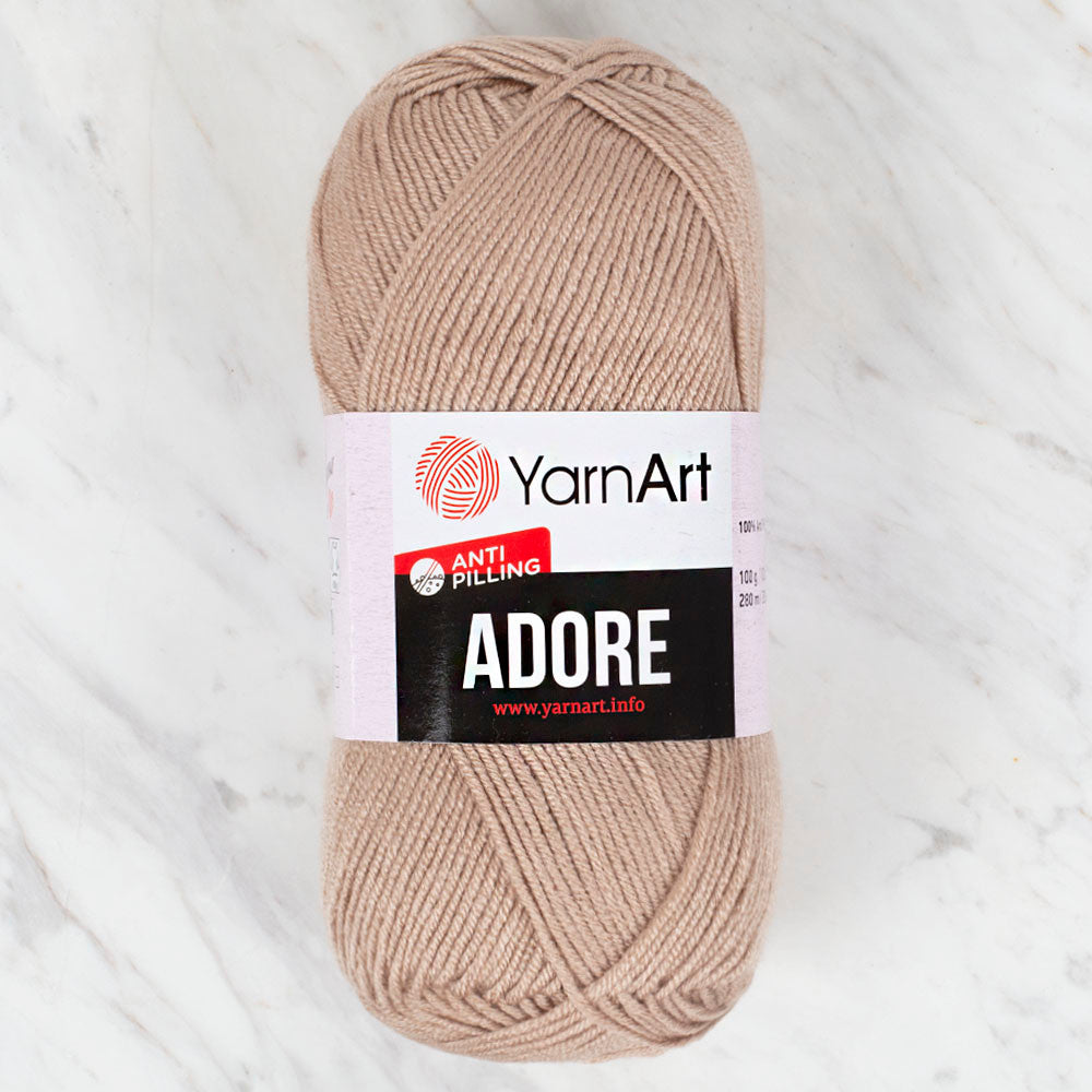 YarnArt Adore Anti-Pilling Yarn, Beige - 368