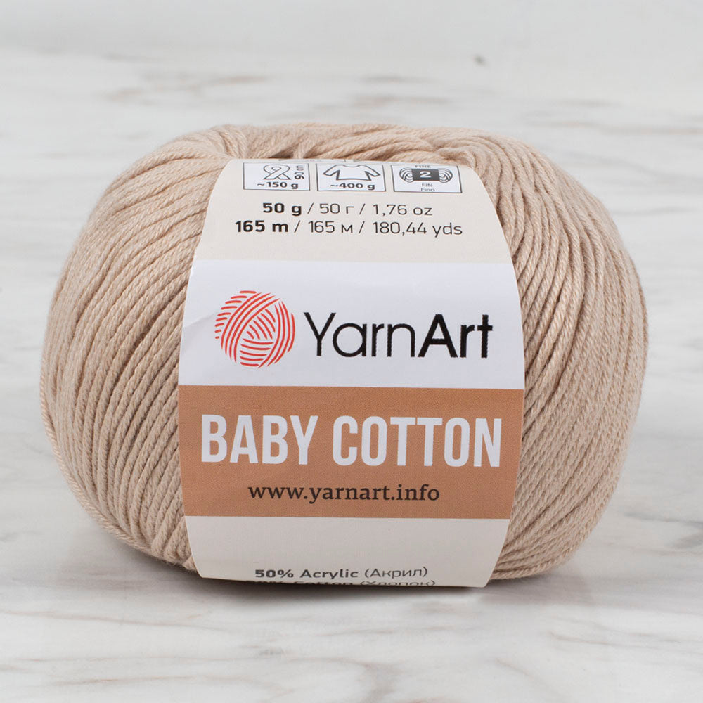 YarnArt Baby Cotton Knitting Yarn, Beige - 403