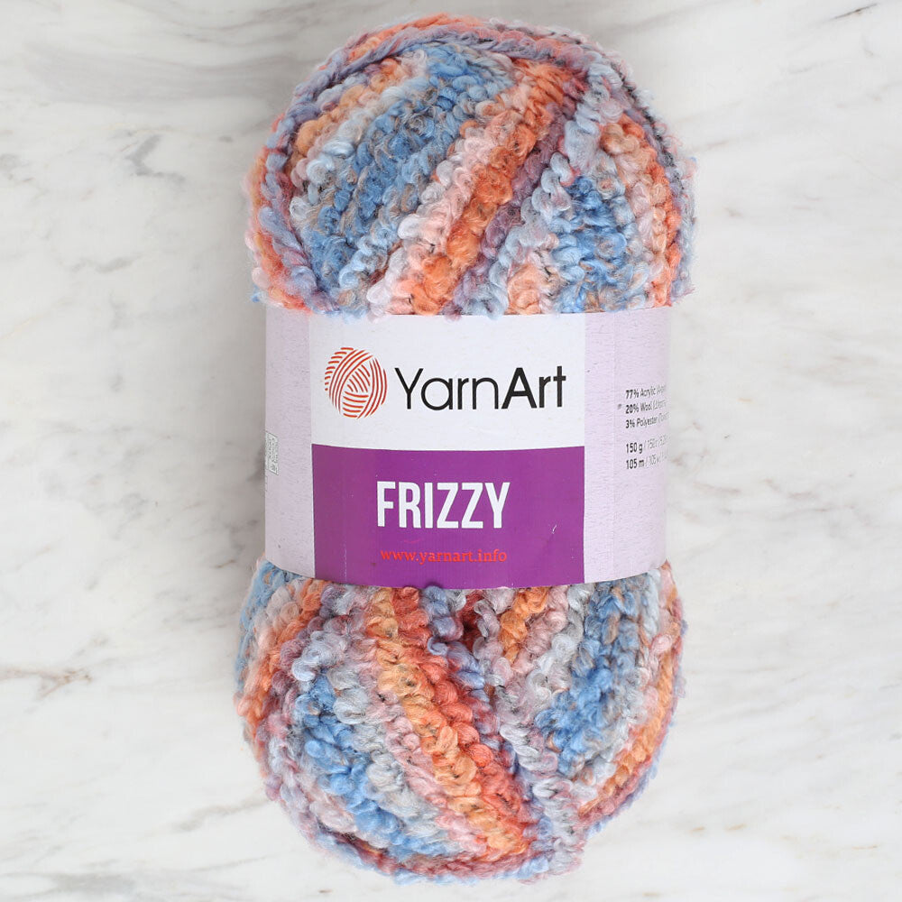 Yarnart Frizzy Yarn, Variegated - 410