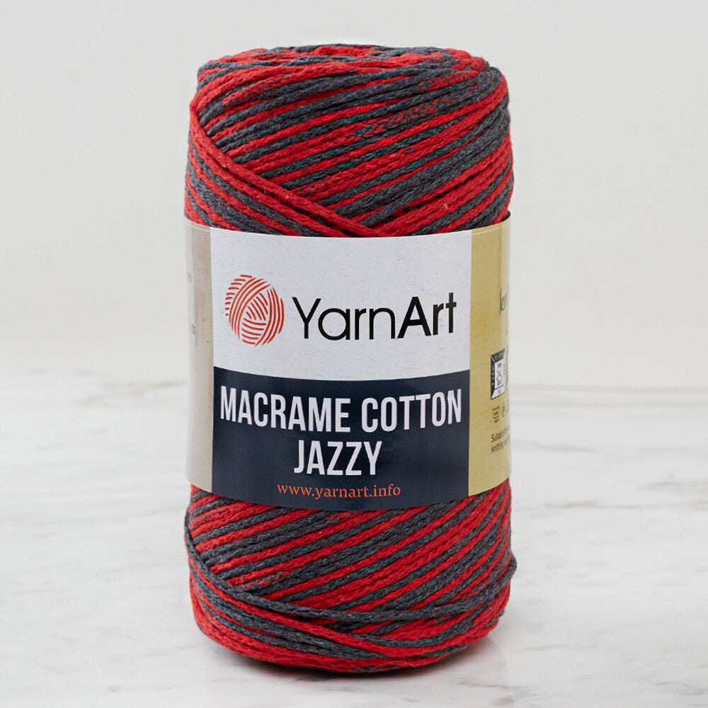 YarnArt Macrame Cotton Jazz Yarn, Variegated - 1205