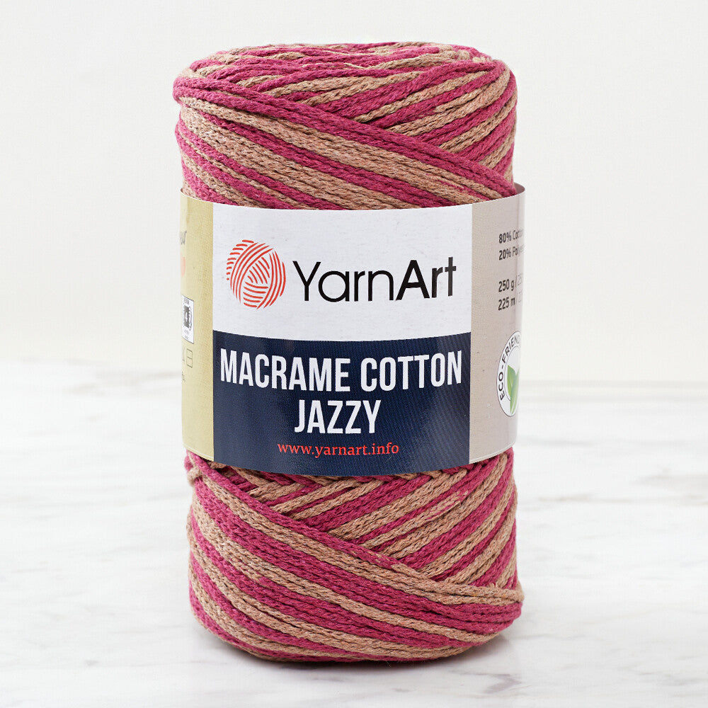 YarnArt Macrame Cotton Jazz Yarn, Variegated - 1206