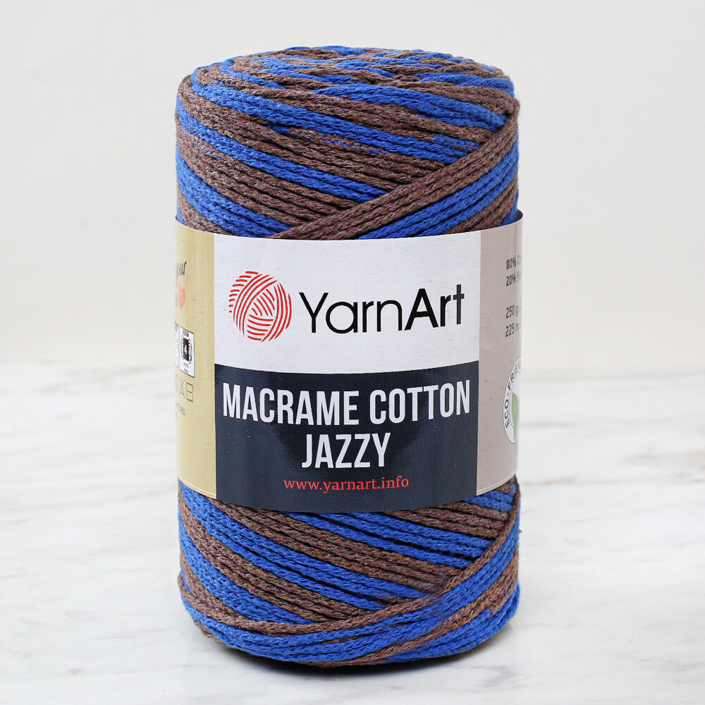 YarnArt Macrame Cotton Jazz Yarn, Variegated - 1208