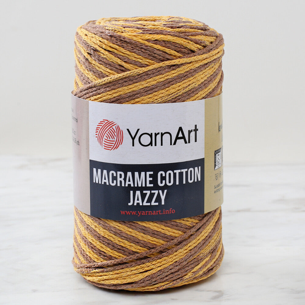 YarnArt Macrame Cotton Jazz Yarn, Variegated - 1214