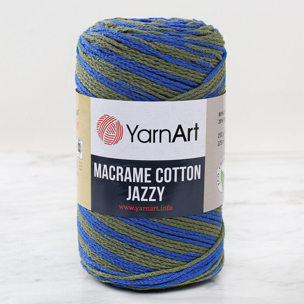 YarnArt Macrame Cotton Jazz Yarn, Variegated - 1217