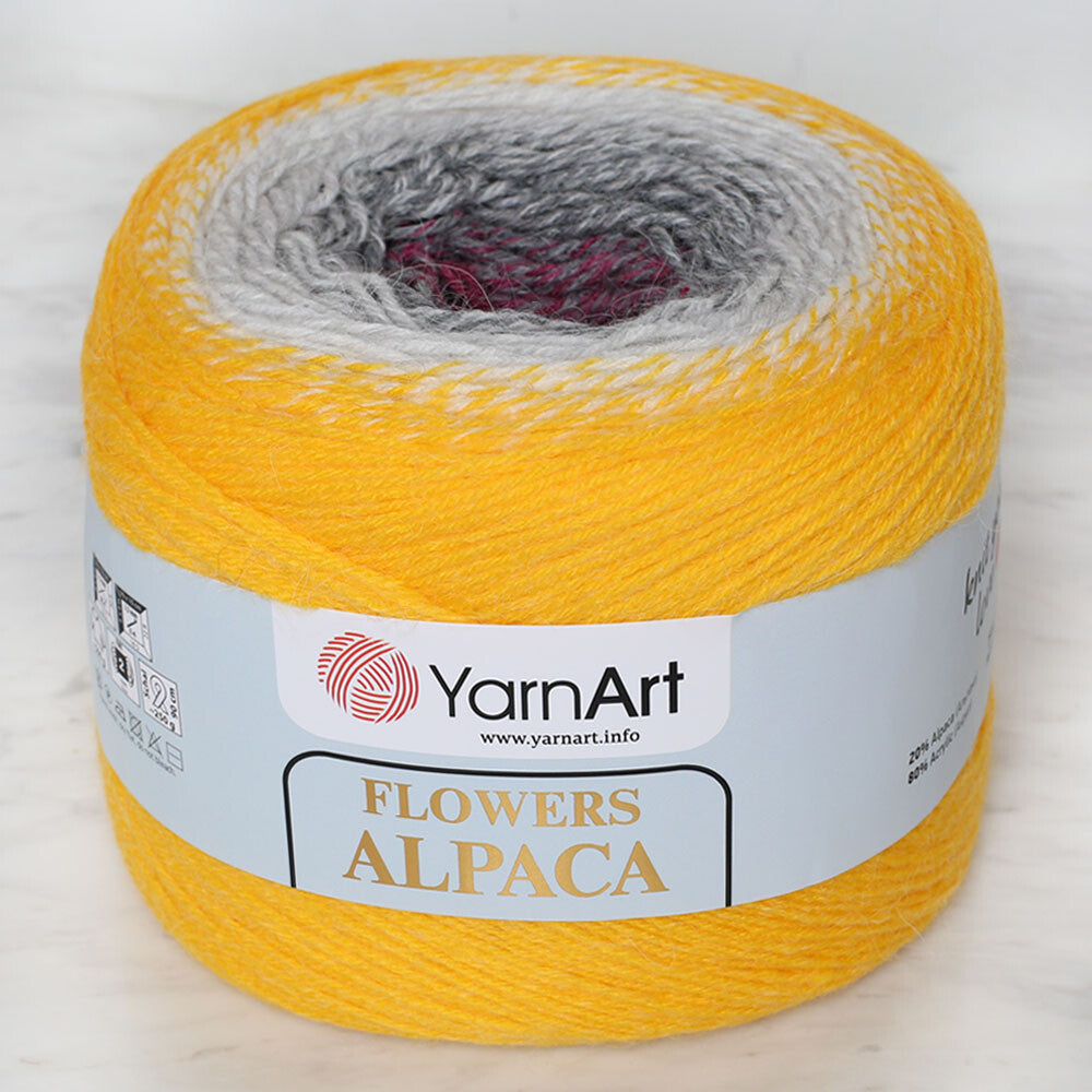 Yarnart Flowers Alpaca 250 Gr Knitting Yarn, Variegated - 403