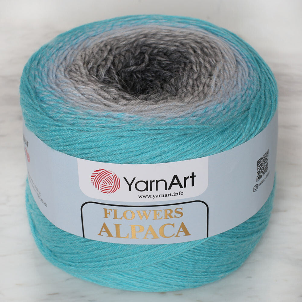 Yarnart Flowers Alpaca 250 Gr Knitting Yarn, Variegated - 412