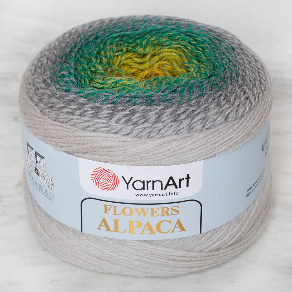 Yarnart Flowers Alpaca 250 Gr Knitting Yarn, Variegated - 424