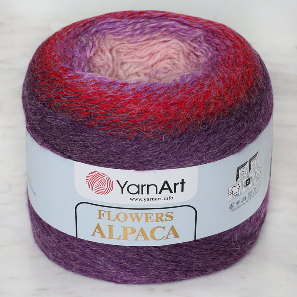 Yarnart Flowers Alpaca 250 Gr Knitting Yarn, Variegated - 434
