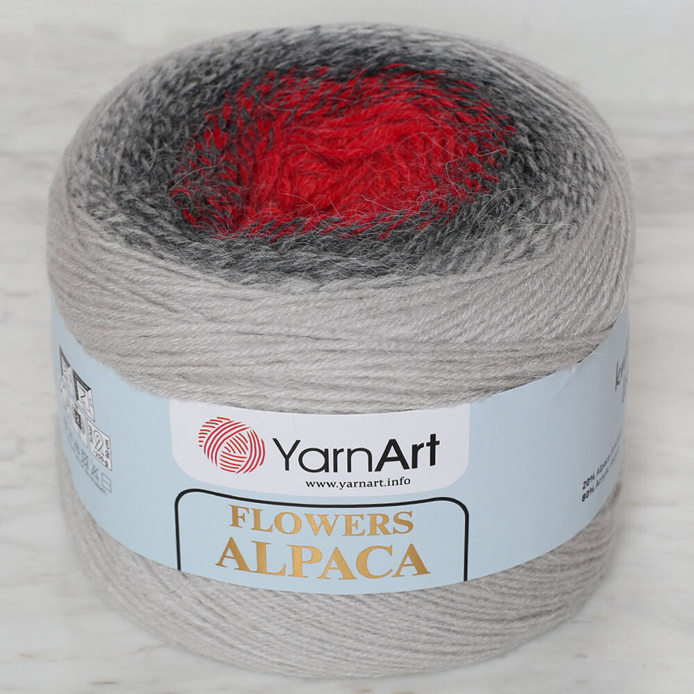 Yarnart Flowers Alpaca 250 Gr Knitting Yarn, Variegated - 436