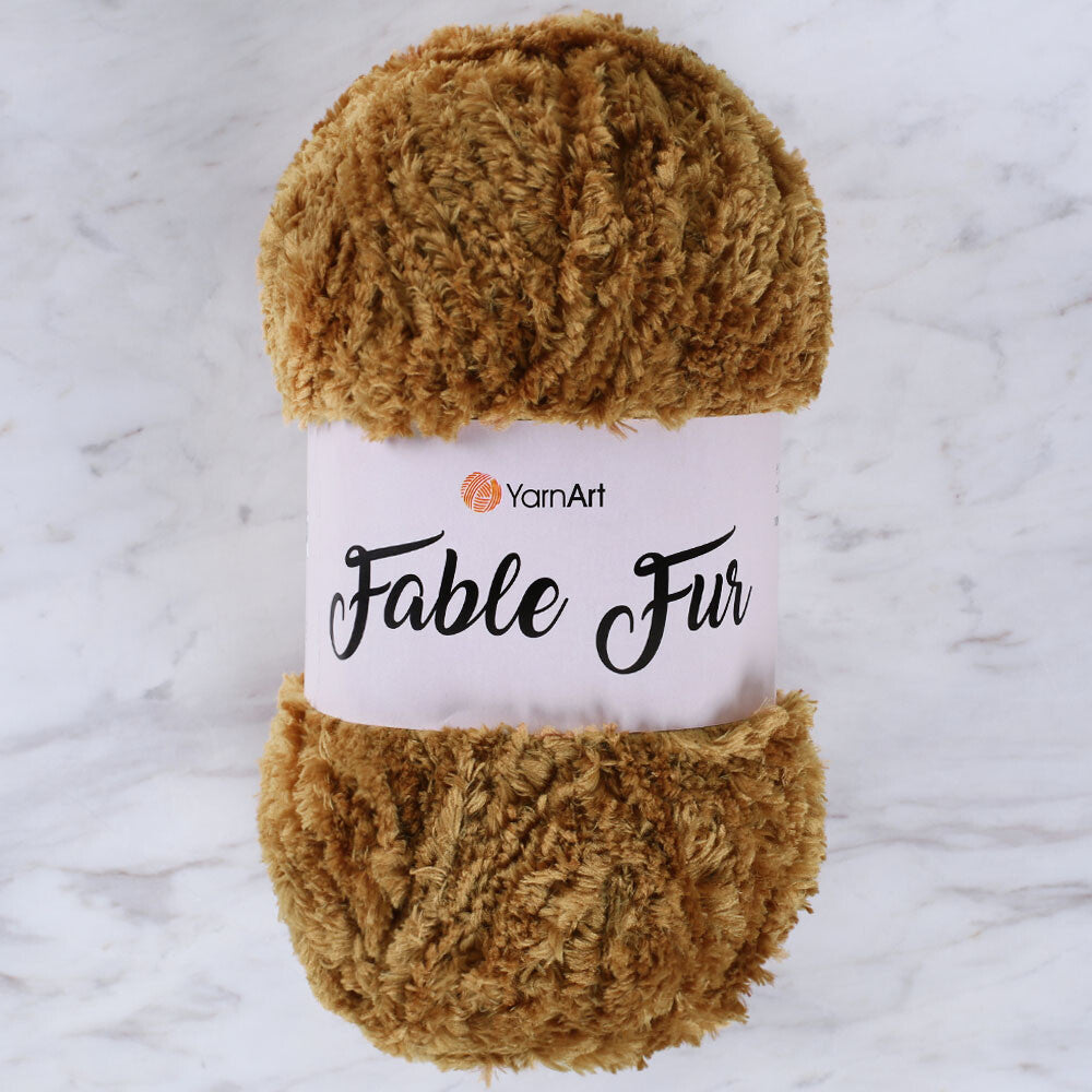 YarnArt Fable Fur Yarn- Caramel - 970