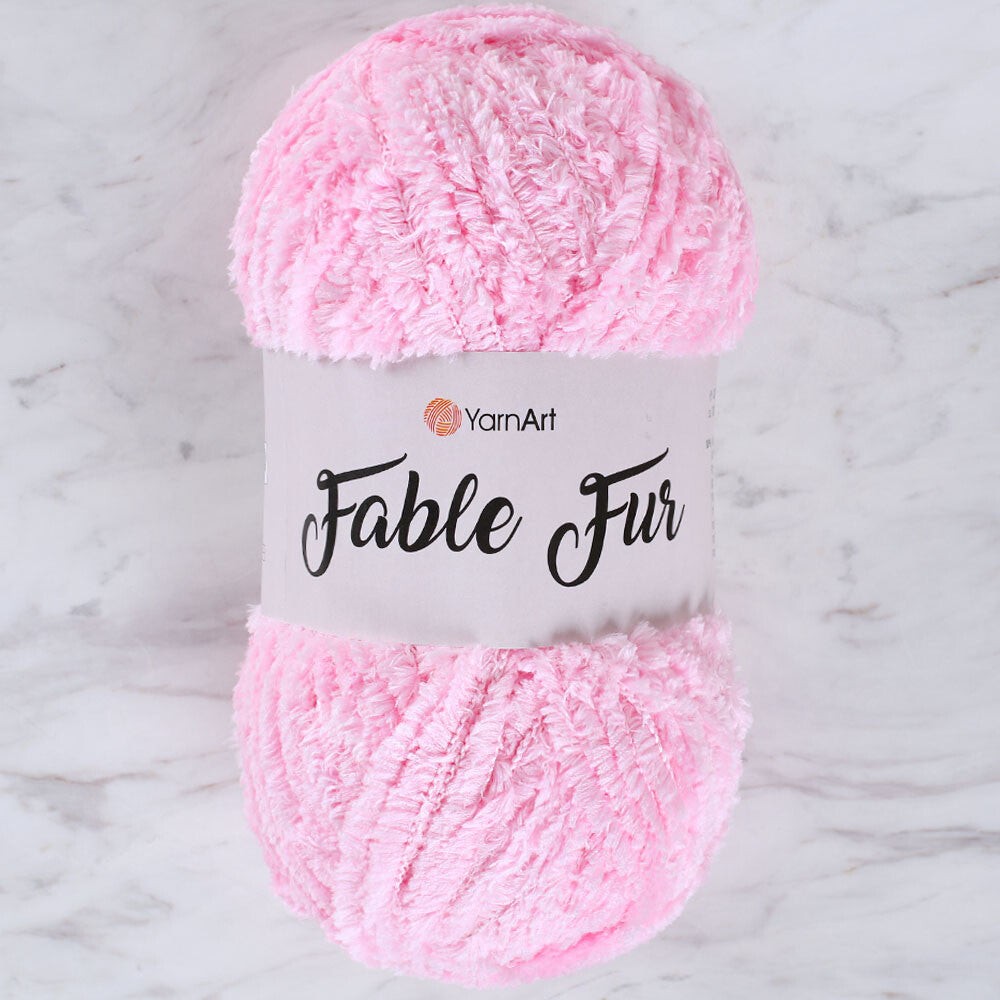 YarnArt Fable Fur Yarn- Pink - 977