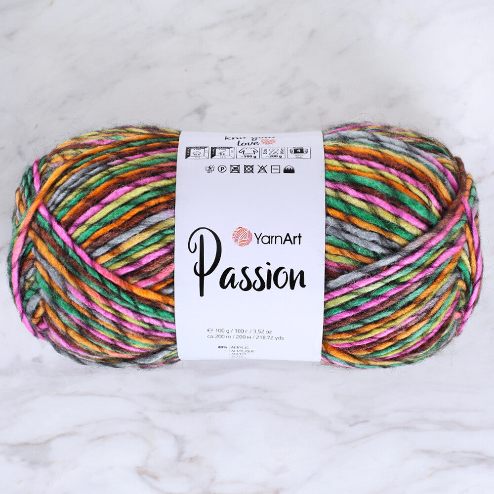 Yarnart Passion Knitting Yarn - Variegated- 1254