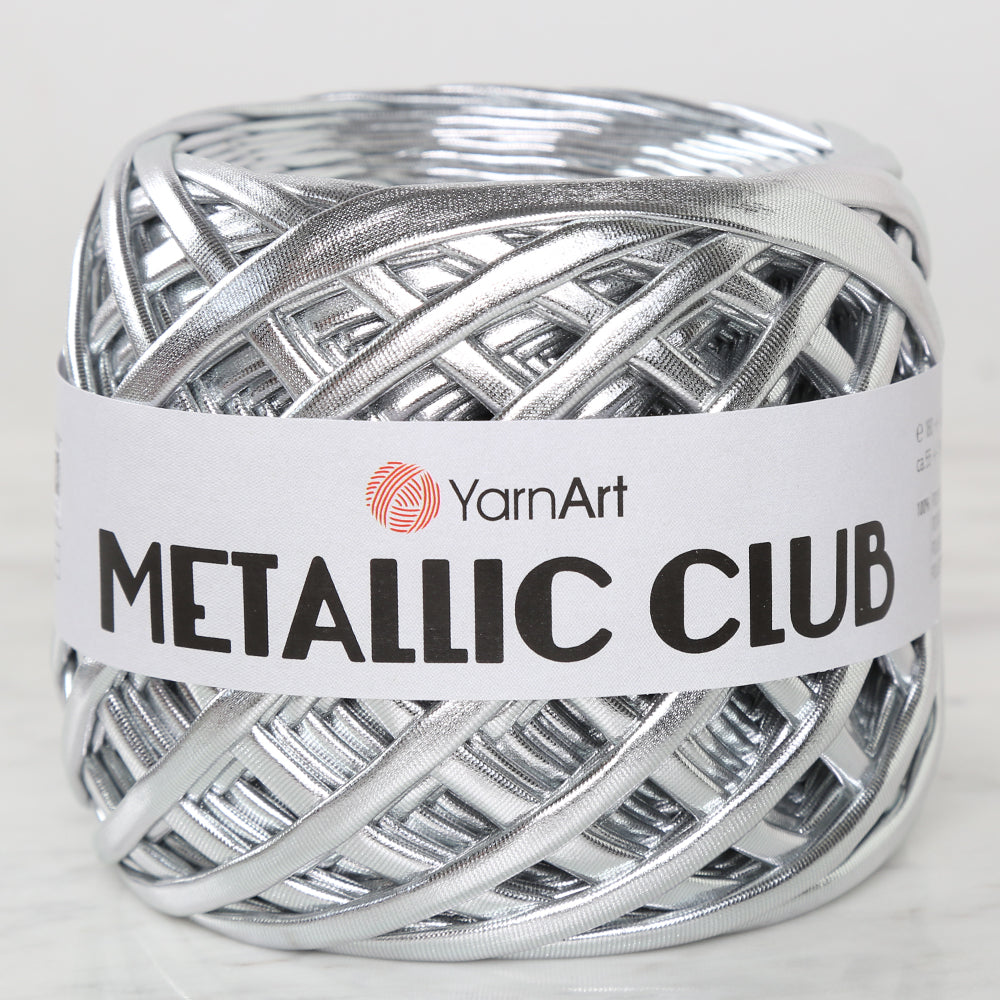 YARNART METALLIC CLUB Yarn, Silver Grey - 8102