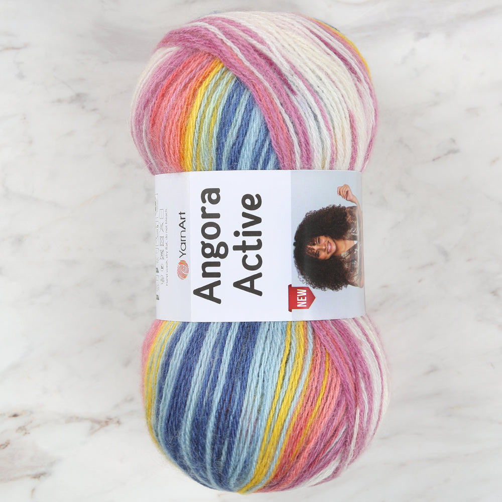 YarnArt Angora Active Knitting Yarn, Variegated - 858