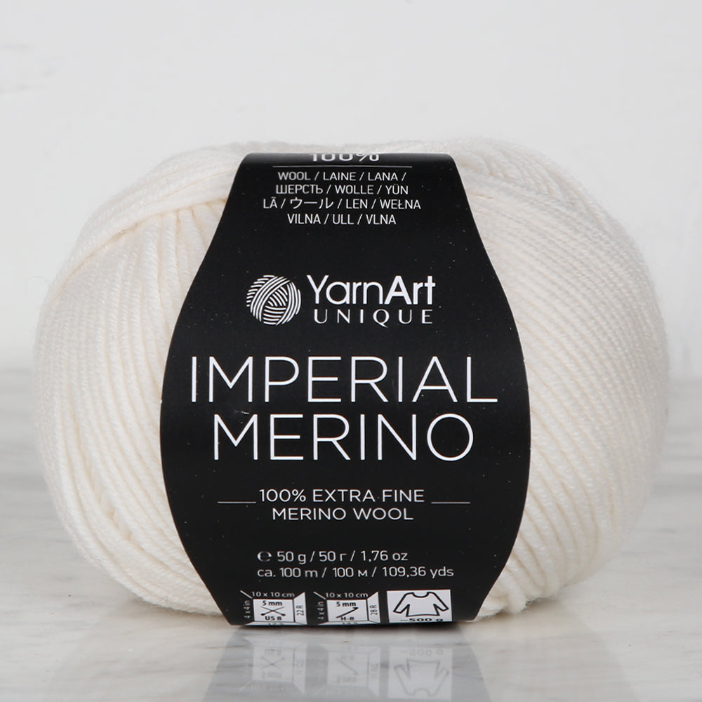 YarnArt IMPERIAL MERINO Knitting Yarn, Cream - 3302