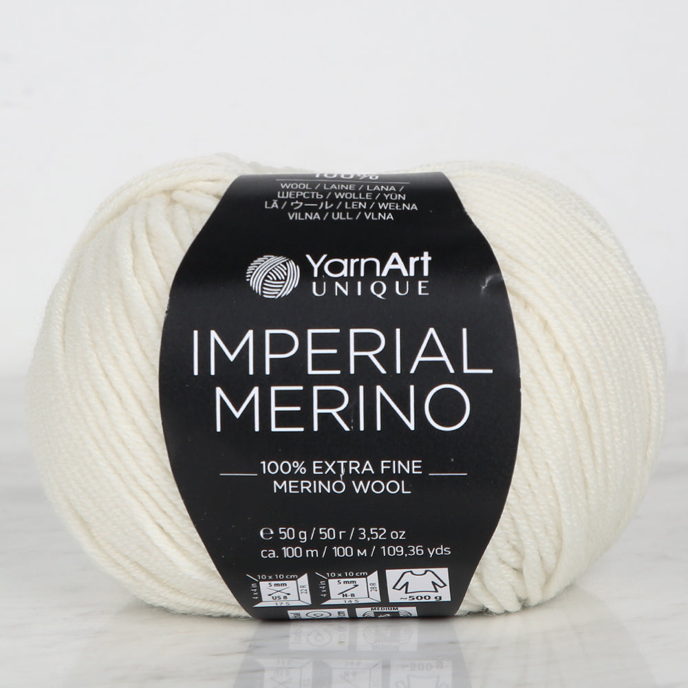 YarnArt IMPERIAL MERINO Knitting Yarn, Cream - 3303