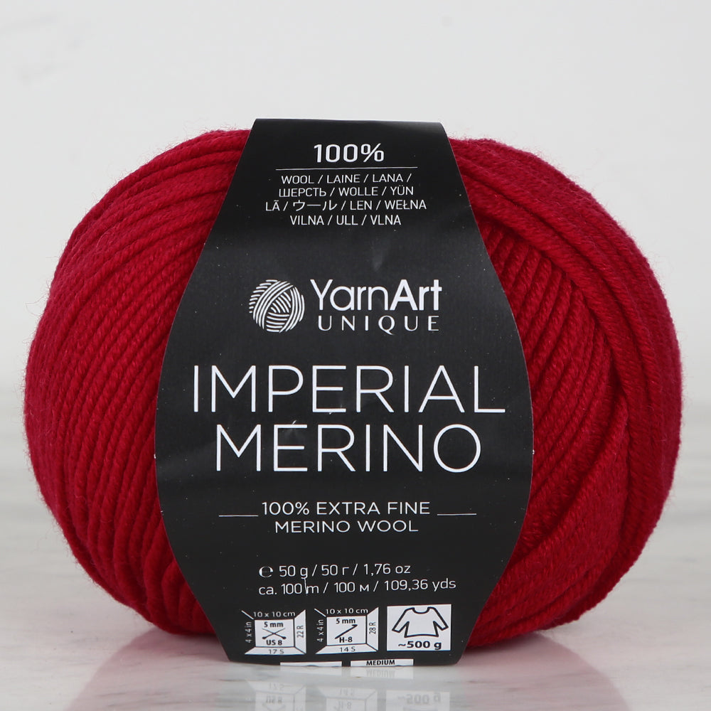 YarnArt IMPERIAL MERINO Knitting Yarn, Red - 3345