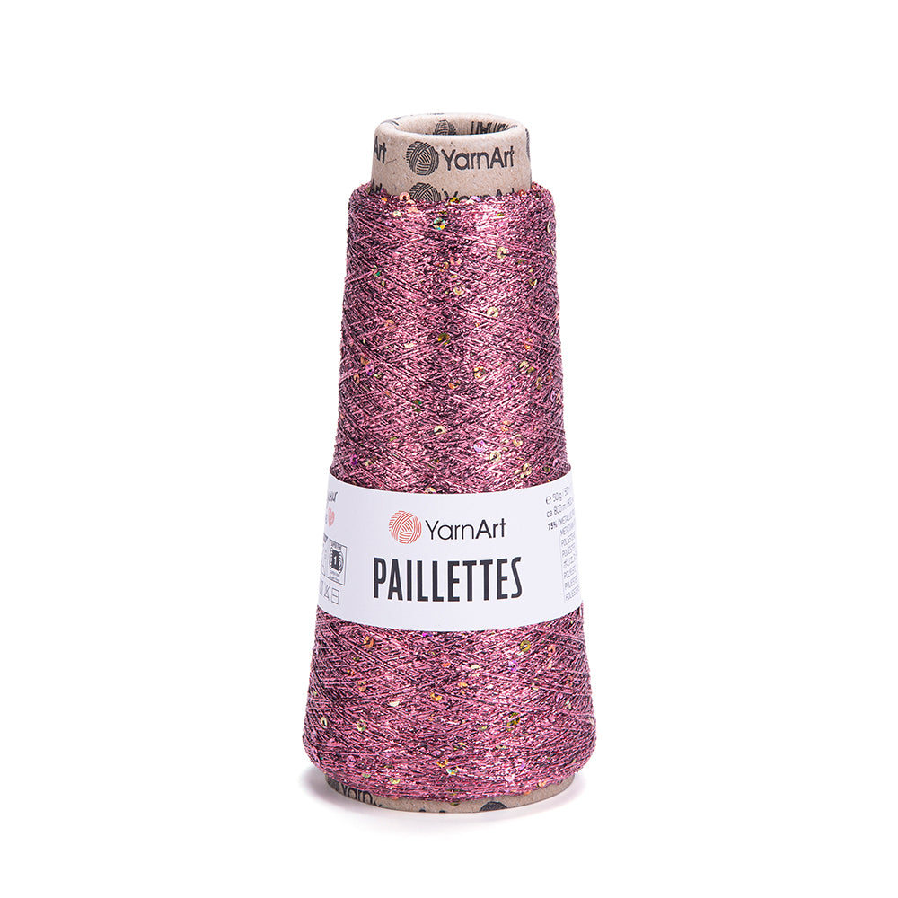 YarnArt Paillettes Sequined Hand Knitting Yarn Pink - 8004