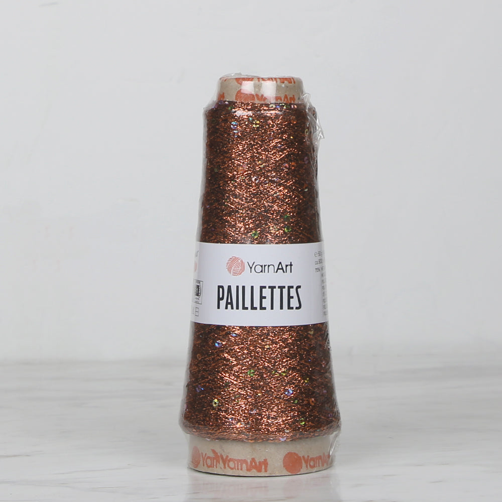 YarnArt Paillettes Sequined Hand Knitting Yarn Copper - 8005