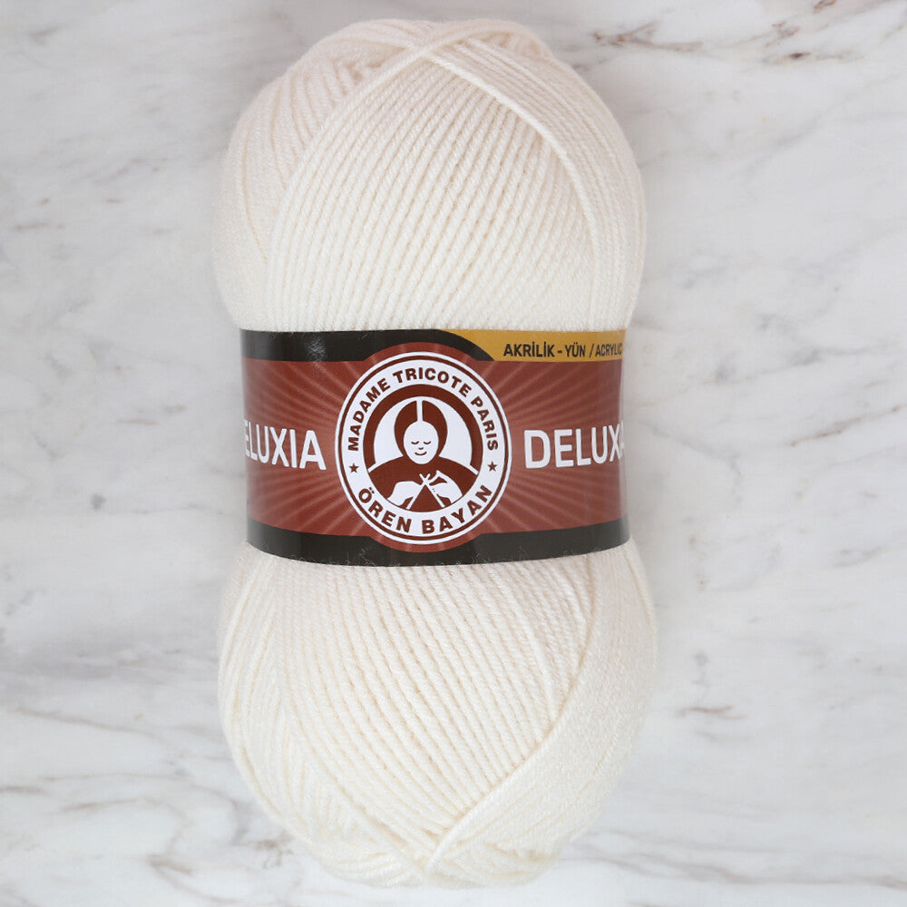 Madame Tricote Paris Deluxia Knitting Yarn, Cream - 004