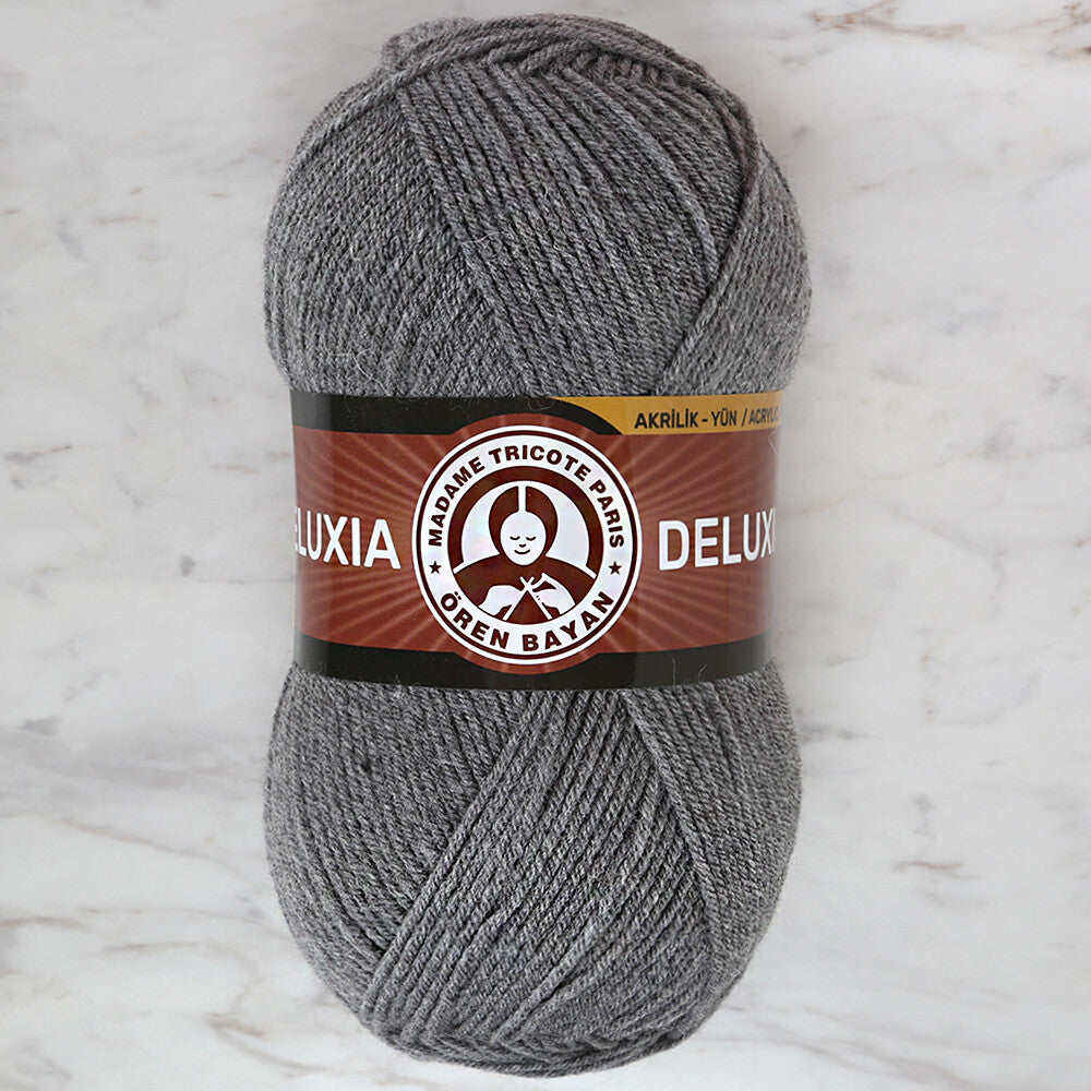   Madame Tricote Paris Deluxia Knitting Yarn, Grey - 008