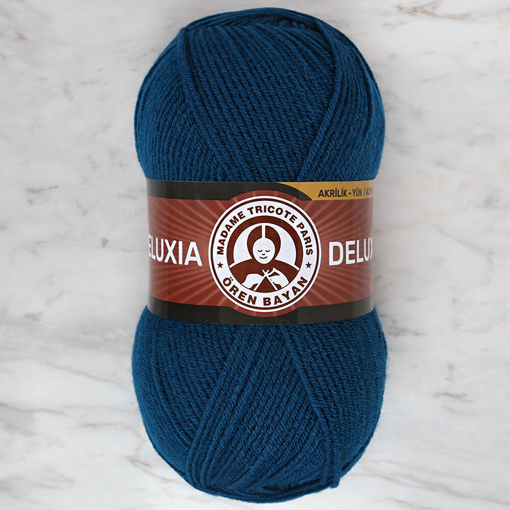 Madame Tricote Paris Deluxia Knitting Yarn, Petrol Blue - 101